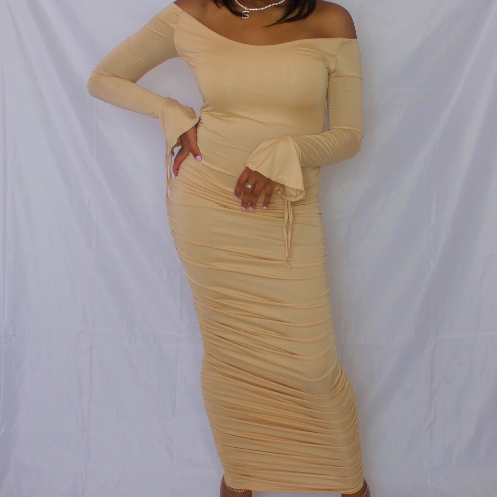 Long Bodycon Sun Dress Off The Shoulder